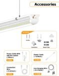 8FT LED Shop Lights 6000K White 100W. 15000lm Workshop led Light V Shape. Plug and Play. Hanging/Surface Mount Install. 8 Foot led Lights for Garage.10 Pack