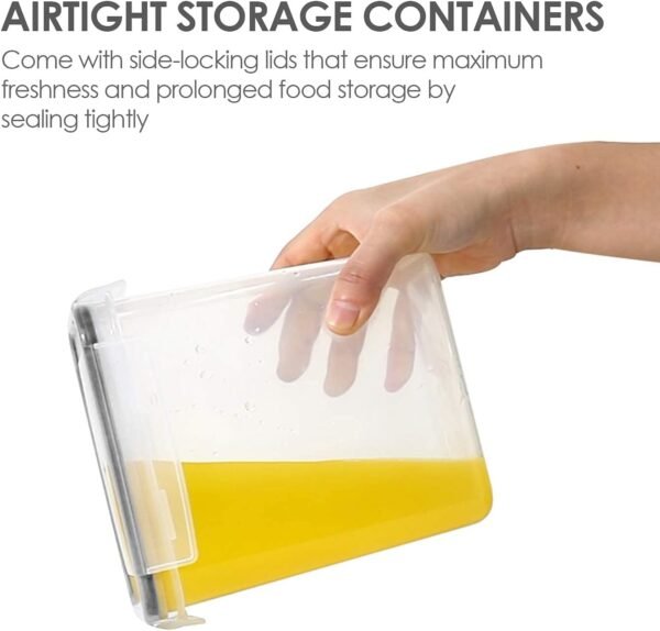 Airtight Food Storage Containers with Lids. Vtopmart 24 pcs Plastic Kitchen and Pantry Organization Canisters for Cereal. Dry Food. Flour and Sugar. BPA Free. Includes 24 Labels .Black