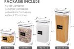 Airtight Food Storage Containers with Lids. Vtopmart 24 pcs Plastic Kitchen and Pantry Organization Canisters for Cereal. Dry Food. Flour and Sugar. BPA Free. Includes 24 Labels .Black