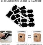 Airtight Food Storage Containers with Lids. Vtopmart 24 pcs Plastic Kitchen and Pantry Organization Canisters for Cereal. Dry Food. Flour and Sugar. BPA Free. Includes 24 Labels .Black