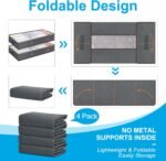 Budding Joy 90L Under Bed Storage Containers. Closet Organizers and Storage Bins. Foldable Underbed Storage Bags for Blankets. Towels. Comforter. Sweaters. Pillows. Linen Sheets. Wrapping Paper .Grey