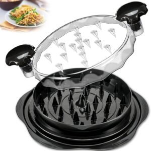 Chicken Shredder Tool Twist for Kitchen. Manual Chicken Breast Grinder Machine for Ground Food. Meat & Vegetables (Elegant Black)