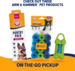 Arm & Hammer Dog Pooper Scooper Swivel Bin & Rake. Poop Scoop for Dogs. Black (2 Heavy Duty Scented Waste Bags Included)